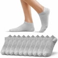 thumbnail image 2 of YUNAFFT 10-Pack No-Show Low Cut Ankle Socks for Women in Solid Colors with Soft Comfort Fit, 2 of 8