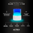 thumbnail image 2 of Bocina Portatil Acteck Glee Pure AP50 Inalambrica Luz LED TWS Blanco, 2 of 6