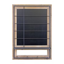 Blackboard With Hooks 24.25"L X 34.25"H Wood, Metal