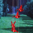 thumbnail image 4 of Solar Red Bird Wind Chime, Solar-Powered Mobile Hanging Patio Lights with 6 Vivid Hummingbirds，Multi, 4 of 6