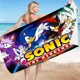 thumbnail image 3 of Toalla de baño de microfibra con estampado digital 3D de Anime Speed Sonic MANIA, para playa, 70 x 140 cm, regalo para bebés y niños, 3 of 5