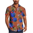 thumbnail image 2 of Blusa y camisa de manga corta con cuello vuelto para hombre, blusa informal de moda con botones estampados, blusa de manga corta con cuello vuelto, blusa de poliéster para hombre, 2 of 6