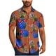 thumbnail image 2 of Blusa y camisa de manga corta con cuello vuelto para hombre, blusa informal de moda con botones estampados, blusa de manga corta con cuello vuelto, blusa de poliéster para hombre, 2 of 6