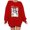 Red, variant on Patlollav Fall Winter Womens Hoodie Dress,Ladies Long-Sleeve Pocket Waist Sweatshirt Tops