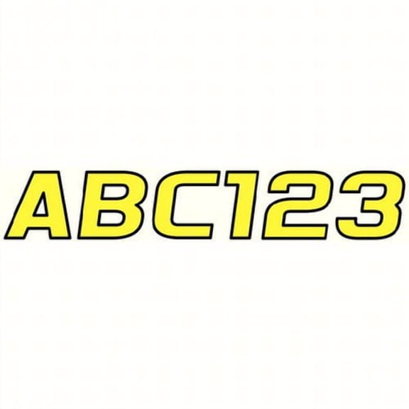 Hardline Products YEBLK700 700 Series 3" Letter/Number Kit - Yellow/Black