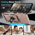 thumbnail image 2 of Samsung Galaxy A14 5G Case Built in Slide Camera Lens Cover and Screen Protector,Heavy Duty Shockproof Full Body Protective Cover,Built in Finger Ring Stable Holder Kickstand,2023 Rose Gold, 2 of 14