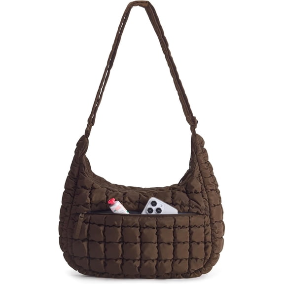 Konexial Quilted Crossbody Bags for Women, Travel Purses Hobo Shoulder Bag