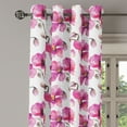 thumbnail image 3 of Ambesonne Watercolor Grommet Curtain, Orchids Feng Shui, 50" x 63", Pale Orange Fuchsia, 3 of 6