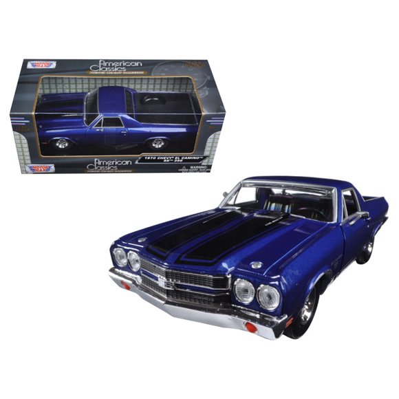 Motormax 1970 Chevrolet El Camino SS 396 Blue 1/24 Diecast Model Car by Motormax