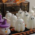 thumbnail image 6 of Halloween Decor - Candles and Candle Holders - Ghost Candles - Creative Handmade Candles Warm and Cute Fragrant Companion Gifts Atmospheric Modeling Wax Light Up The Magical Night of The Festival, 6 of 9