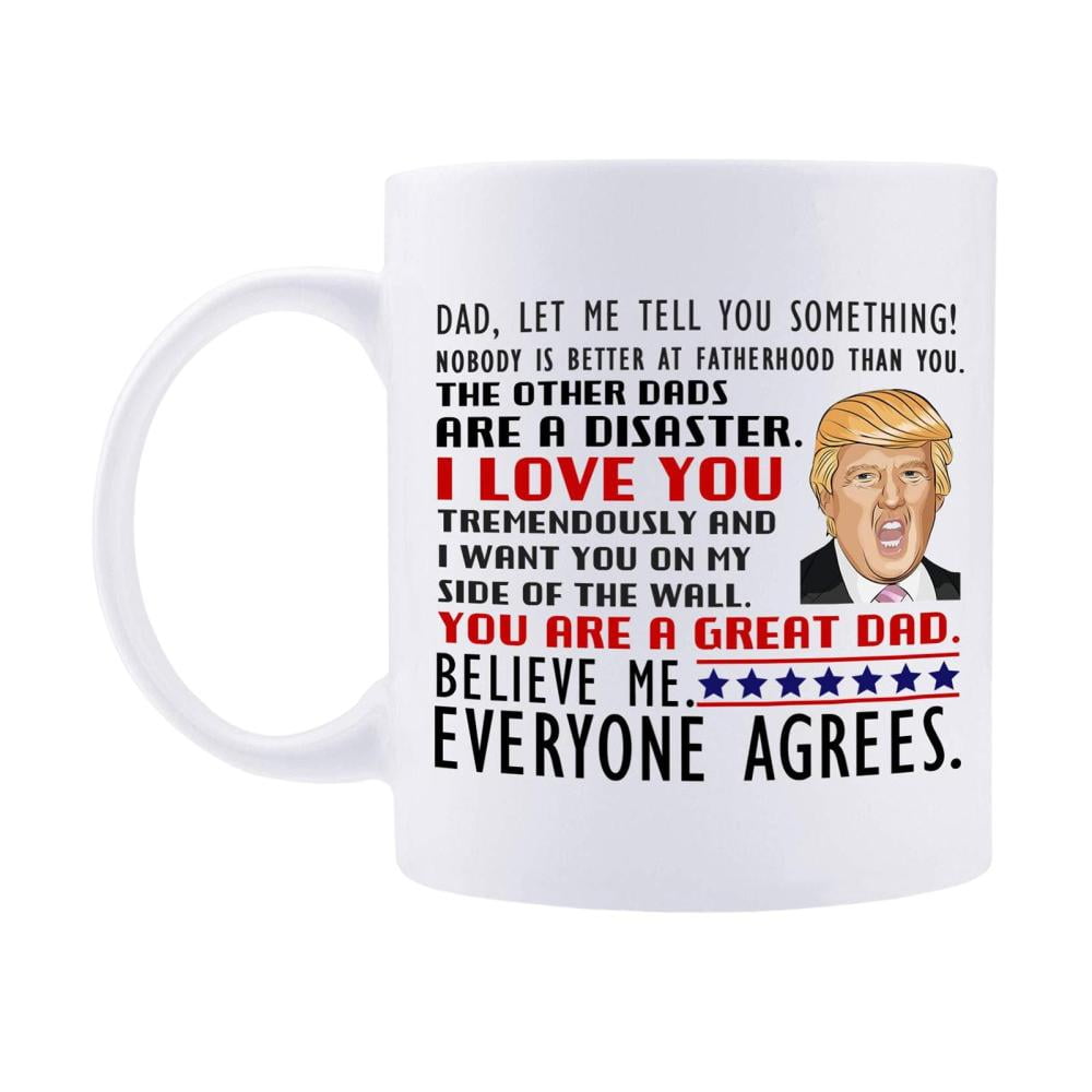 Tazza da caffè in ceramica bianca Trump per Great Husband