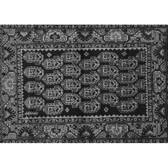 Ahgly Company Indoor Rectangle Persian Gray Traditional Area Rugs, 5' x 8'