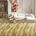 thumbnail image 6 of Wellber Shag Rugs Fluffy Tie-Dyed Area Rug for Bedroom Living Room Carpet Home Decor,4'x6',Khaki, 6 of 7