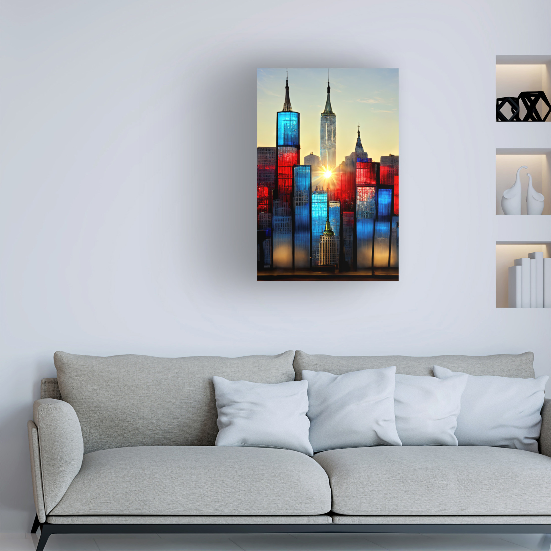 Canvas Wall Art - Ray Heere 'New York 1' Wall Art for Living Room, Bedroom, or Office Décor by Trademark Fine Art - 30 x 47 Inches
