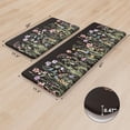 thumbnail image 3 of Anti Fatigue Mats for Kitchen Floor 17"x47"+17"x29", Farmhouse Floral Kitchen Rugs Sets of 2, Cushioned Kitchen Floor Mats, Non Slip Standing Mat for Sink, Laundry, Office, Desk Black, 3 of 8