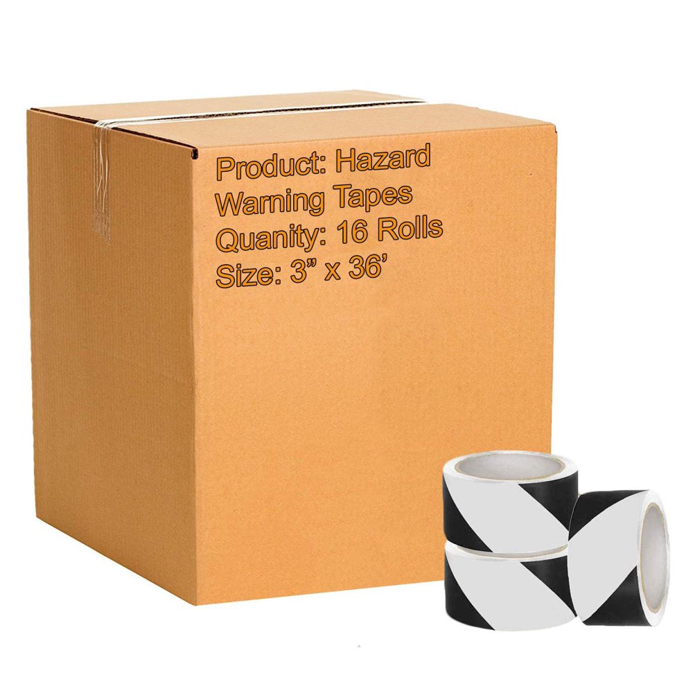 Aisle Marking Tapes 3” x 36’.16 Rolls of Hazard Warning Tapes. Flexible