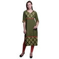 thumbnail image 1 of Bimba Printed Straight Kurtis For Women Panel Kurta Summer Tunic, 1 of 5