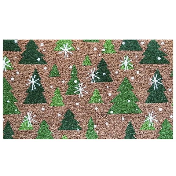 Briarwood Lane Winter Coir Doormat 30x18 Green Trees For Winter Coir Doormat