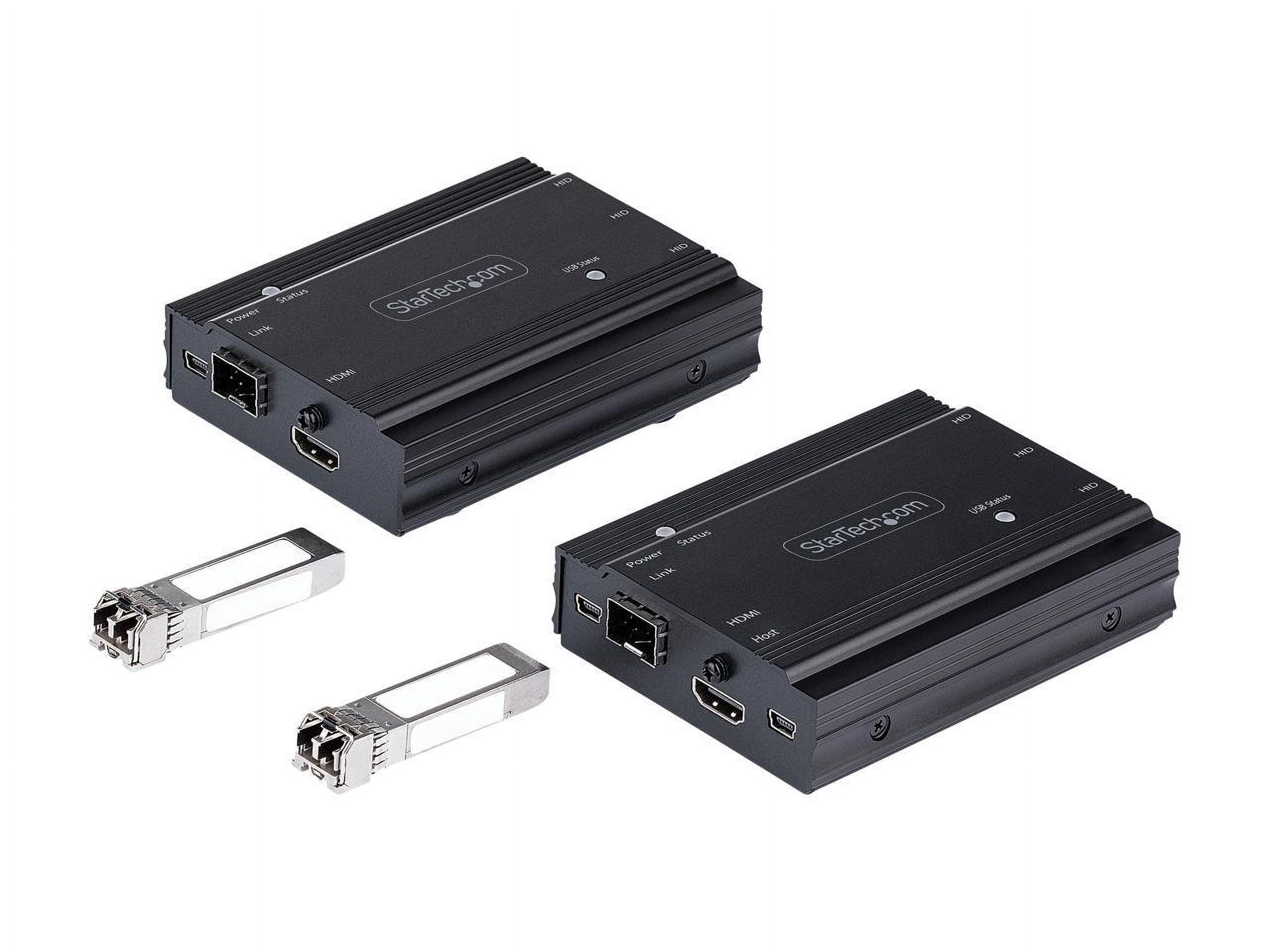 StarTech.com 4K HDMI KVM Extender over Fiber, HDMI Video & USB over Fiber, up to 984ft/300m (MultiMode), 10G MMF SFP+ Modules