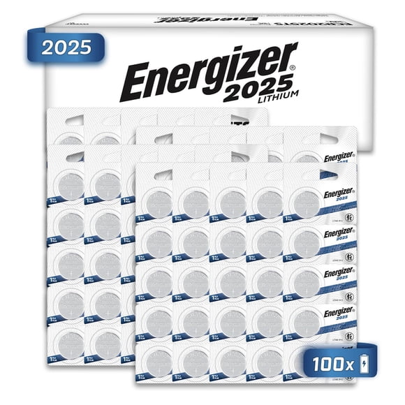 100 Pilas Energizer de Botón 2025 Tira con 5