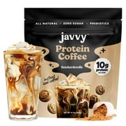 Javvy Snickerdoodle Protein Coffee - Premium Whey Protein & Instant Iced Coffee - 100% Arabica Coffee - Zero Artificial Flavors & Sweeteners, 20 Servings
