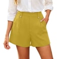 thumbnail image 2 of Yievot Dress Shorts for Women High Waist Button Summer Business Casual Office Shorts with Pockets, 2 of 8