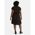 thumbnail image 2 of Terra & Sky Women's Plus Size Mini Dress with Flutter Sleeves, Sizes 0X-5X, 2 of 4