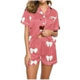 thumbnail image 2 of Vetsdori Valentines Pajama Sets for Women Soft Nightwear Sleepwear 2 Pieces Valentines Day , Gifts for Girlfriend Home Womens Pajamas Spring, 2 of 5