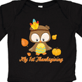 thumbnail image 4 of Inktastic My First Thanksgiving Owl Boys or Girls Long Sleeve Baby Bodysuit, 4 of 5