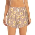 thumbnail image 2 of Picia Cute Bee Pattern Women's 2 in 1 Athletic Running Shorts High Waisted Workout Casual Gym Sweat Shorts with Comfy Liner Zipper Pockets-X-Large, 2 of 9