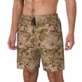 thumbnail image 5 of Mens Desert Camouflage 2 in 1 Quick Dry Swim Trunks with Compression Liner Beach Shorts, 5 of 6