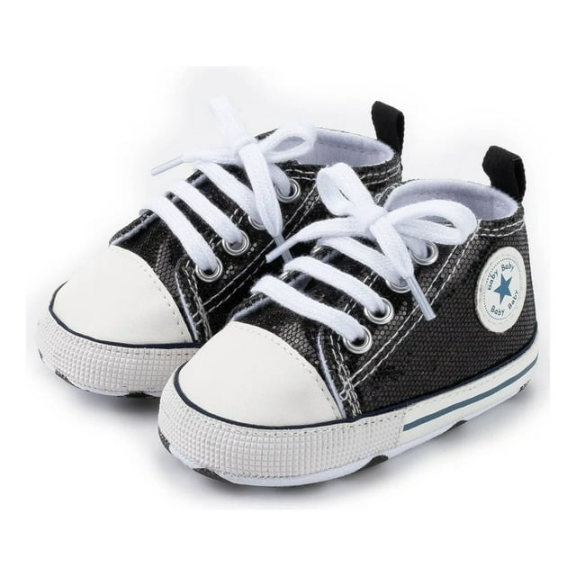 Tenis De Lona Para Bebé Acabado Glitter Brilante