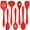 Red, variant on Walchoice 7-Piece Silicone Cooking Utensils Set, Blue Kitchen Utensils, Non-stick Gadgets Tools Include Slotted Turner, Soup Ladle, Pasta Server