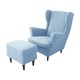 thumbnail image 1 of Toystoory 3 unids/set cómoda cubierta de sillón orejero y cubierta de taburete otomano para una protección elegante de muebles Decoración del hogar cielo azul, 1 of 6