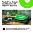 thumbnail image 2 of Hudson Hi-Fi Acrylic Turntable Mat - 11.75" Green Lit Vinyl Record Mat - Precision Machined Turntable Platter Mat With Record Label Recess - See-Through for 12" Turntable Platters, 2 of 8