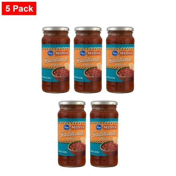 Kroger Traditional Medium Salsa 16 oz - 5 Pack