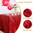thumbnail image 3 of Mantel B-COOL con lentejuelas brillantes rojas 229 x 229 cm, 3 of 7
