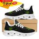 thumbnail image 1 of Zapatillas deportivas INSTANTARTS3D con estampado de hojas verdes de marihuana para mujer, transpirables, con cordones, cómodas, con plataforma,, 1 of 6