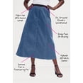 thumbnail image 2 of Jessica London Women's Plus Size Stretch Denim Jegging Skirt, 2 of 3