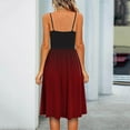 thumbnail image 4 of USSUMA Sundresses for Women Gradient Sleeveless Casual Dresses for Women A Line Cami Flowy Swing Midi Dresses Women Summer V Neck Beach Dresses Wedding Guest, 4 of 7