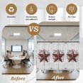 thumbnail image 6 of Texas Star Retro Window Privacy Film, Vintage Red Wooden Berry Static Cling UV Sun Blocking Tint Film Heat Control Windows Films for Bedroom Bathroom, Window Stickers 17.7"x39.3", 6 of 8