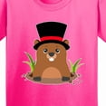 thumbnail image 4 of Inktastic Groundhog Day with Groundhog in Top Hat Youth T-Shirt, 4 of 5