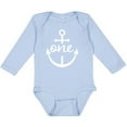 thumbnail image 3 of Inktastic 1st Birthday Anchor Nautical Boys or Girls Long Sleeve Baby Bodysuit, 3 of 5