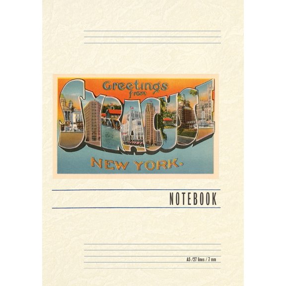 Vintage Lined Notebook Greetings from Syracuse, New York, (Paperback)