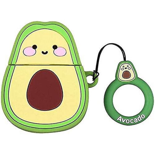 Funda para Airpods, Funda protectora para Airpod de silicona con dibujos animados en 3D, funda divertida para Airpod 2 con llavero para niñas, mujeres y hombres compatibles