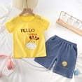 thumbnail image 2 of Akiihool Summer Short Sets Baby Boys Summer Newborn Baby Boy Clothes Romper and Shorts Outfits Set (Yellow,2-3 Years), 2 of 6