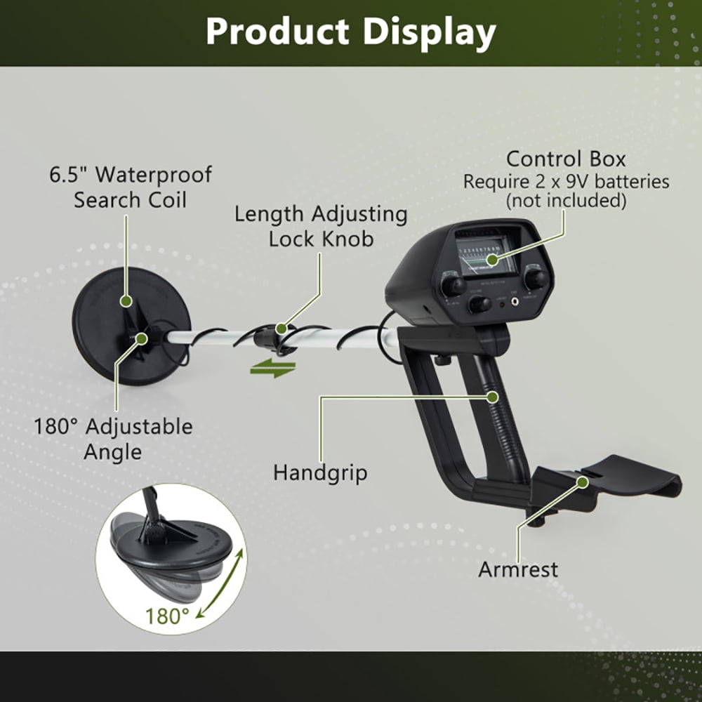 Spaco 30.7 Inch Metal Detector with 2 Modes Adjustable Metal Detector