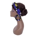 thumbnail image 3 of African Head Piece for Women Ankara Kente 4 Strand Knotted Headband and Earrings Jewelry Set, 3 of 5