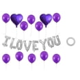 thumbnail image 1 of Bewildely Globo con letras de amor, confesión del Día de San Valentín, globo con corazón de amor, monograma de película de aluminio, decoración para Kits de decoración para fiestas Violeta Bewildely HA8818-06B, 1 of 6