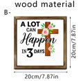 thumbnail image 3 of Set De Decoración De Pared Para Halloween 20 X 20 Cm Decoración De Mesa De Madera | 7 Diseños Caprichosos (Calabazas/Espectros) Ligero 150 G (El Diseño Varía), 3 of 4